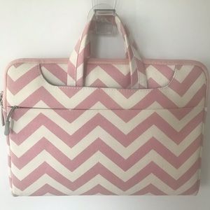 Mosiso Laptop Shoulder Bag Chevron Style Fabric